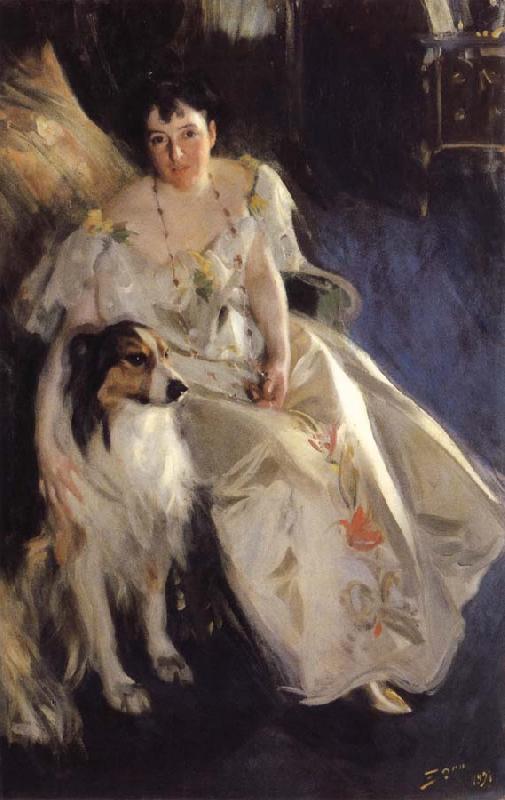 Anders Zorn Mrs Bacon oil painting picture